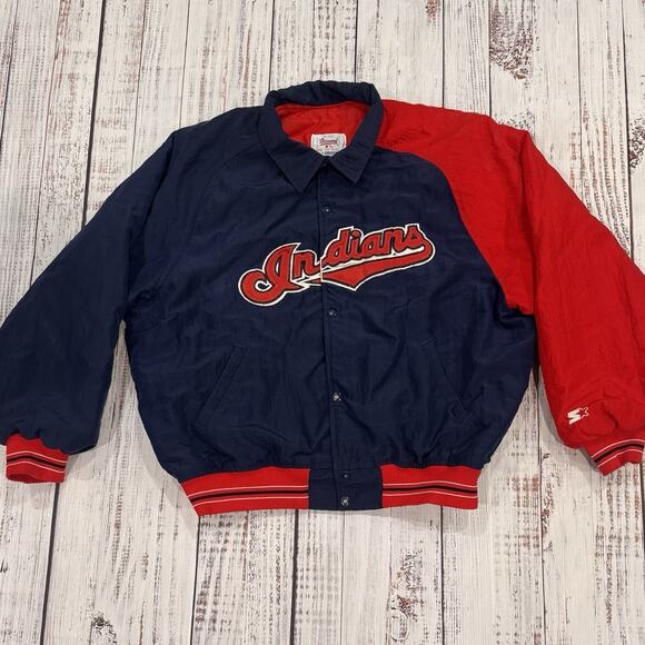 Starter Cleveland Indians Varsity Jacket L USA 90s Diamond Collection - Picture 1 of 11